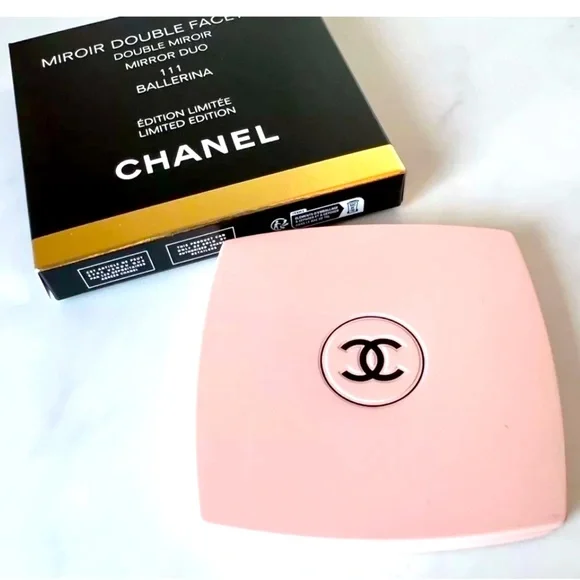 NIB-Pink Chanel Duo Compact Double Facette Mirror
